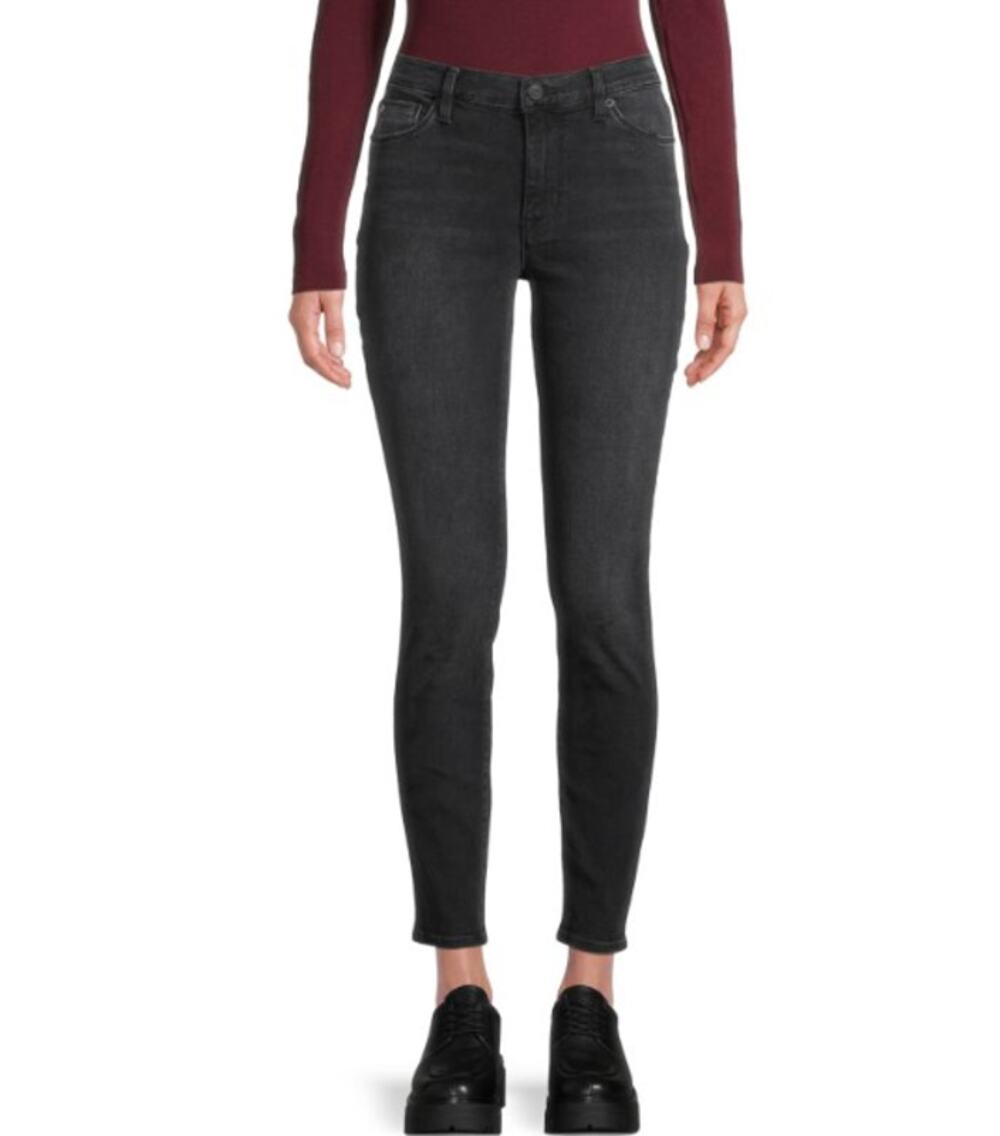 Hudson Jeans Natalie Midrise Skinny Ankle Crop CAYLEY black 24 NWT